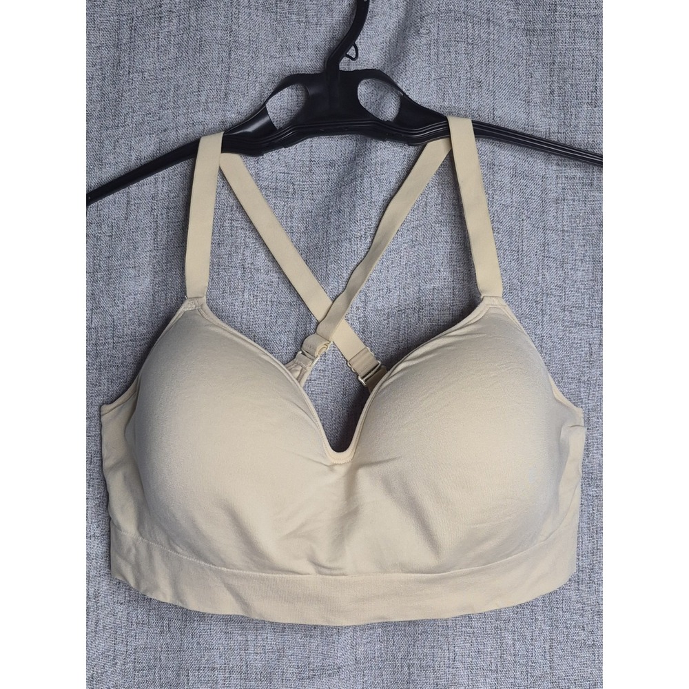 Underoutfit Style 467 Infinite Support Bra 2XL Wireless Convertible Sand Beige